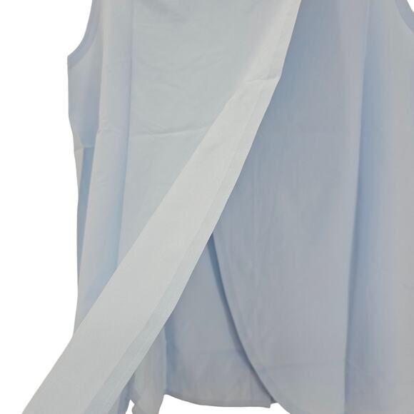 Ministry of Supply Womans size XS Juno Mock Neck Tank Top Draped Back Blue NEW - Picture 5 of 8